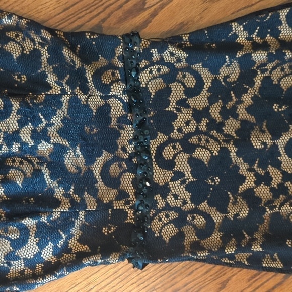 Y2K Windsor black Dress stretch lace Whimsigoth Fairy Grunge maxi Sz XS - Picture 4 of 12